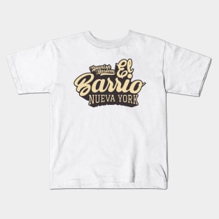 New York El Barrio  - El Barrio Spanish Harlem  - El Barrio  NYC Spanish Harlem Manhattan logo Kids T-Shirt
